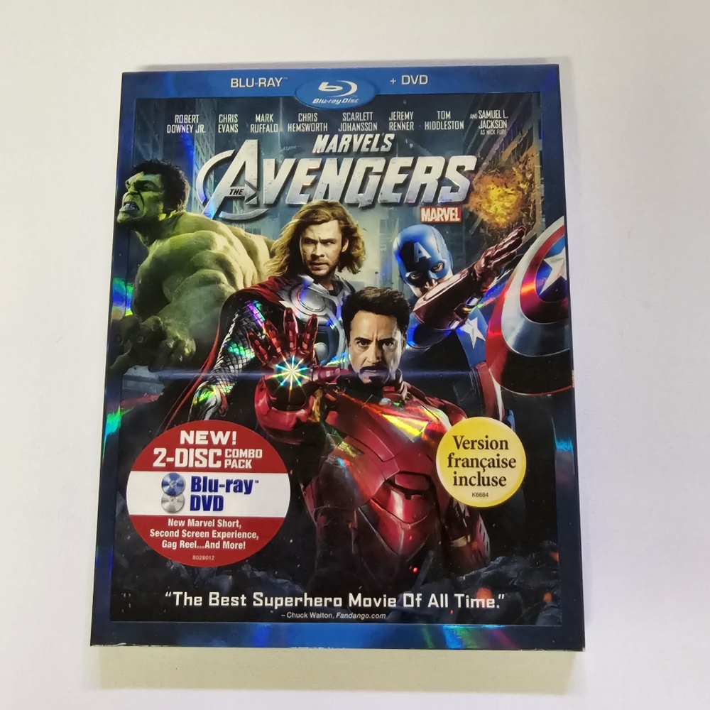The Avengers - Blu-Ray + DVD - Marvel - Slip Cover And Inserts
